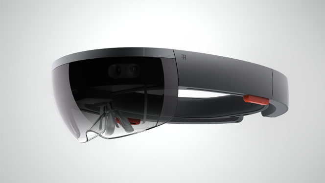 The HoloLens headset from Microsoft.