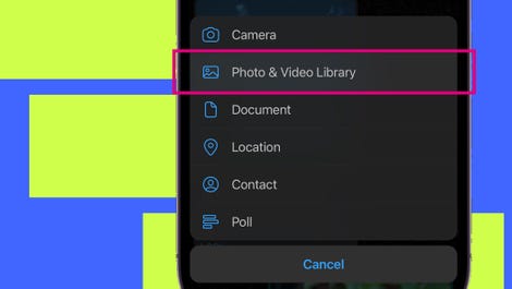 Choose Photo & Video Library
