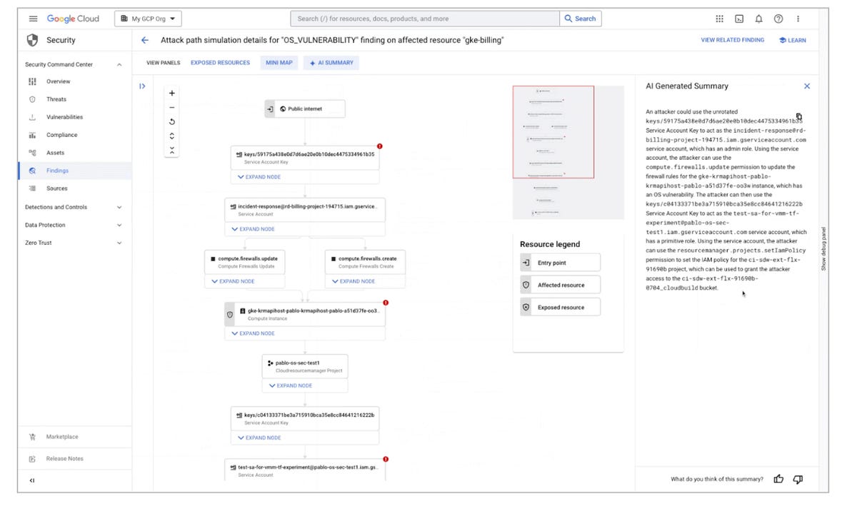 google duetAI security command center