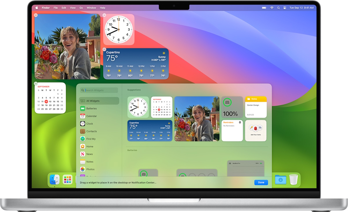 macOS Sonoma: How to add widgets to your desktop?