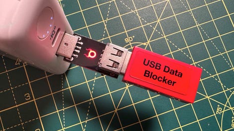The malicious cable detector detects that the UnBlocker is an active device